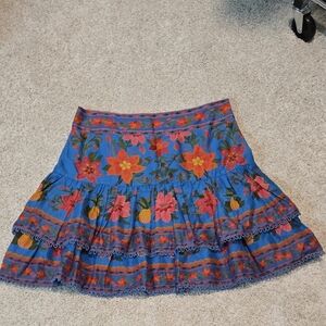 Farm Rio Floral Printed Skirt